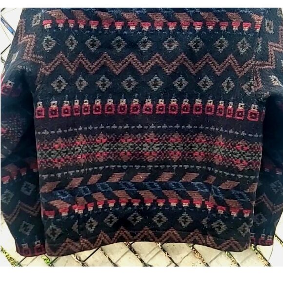 Vintage Woolrich USA Made Wool Chore Coat Jacket Aztec Southwestern Mens Medium - Picture 14 of 16